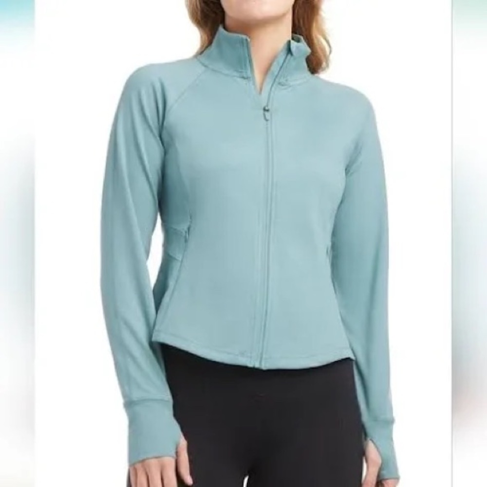 Jockey Women's Soft Blue Zip-Up Jacket